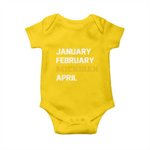 January February Michigan April Baby Onesie Basketball Game Day TS11 Daisy Print Your Wear