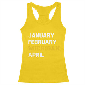 January February Michigan April Racerback Tank Top Basketball Game Day TS11 Daisy Print Your Wear