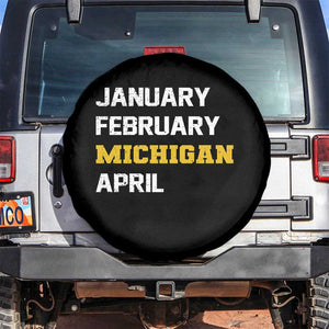 January February Michigan April Spare Tire Cover Basketball Game Day TS11 No hole Black Print Your Wear