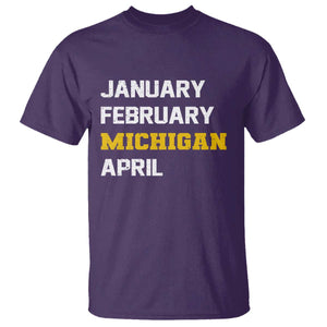 January February Michigan April T Shirt Basketball Game Day TS11 Purple Print Your Wear