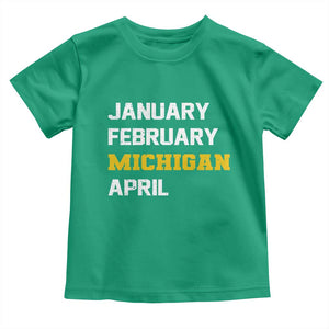 January February Michigan April Toddler T Shirt Basketball Game Day TS11 Irish Green Print Your Wear