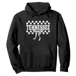 Tennessee Fan Hoodie TN State Sport Coquette Bow Checkered Design Game Day TS11 Black Print Your Wear