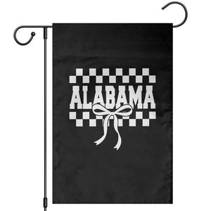 Alabama Fan Garden Flag AL State Sport Coquette Bow Checkered Design Game Day TS11 Black Print Your Wear