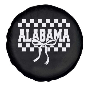 Alabama Fan Spare Tire Cover AL State Sport Coquette Bow Checkered Design Game Day TS11 Print Your Wear