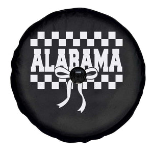 Alabama Fan Spare Tire Cover AL State Sport Coquette Bow Checkered Design Game Day TS11 Print Your Wear