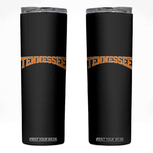 Tennessee Fan Skinny Tumbler Orange Bold Sport State Letters Game Day TS11 Black Print Your Wear