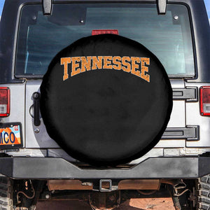 Tennessee Fan Spare Tire Cover Orange Bold Sport State Letters Game Day TS11 No hole Black Print Your Wear
