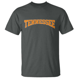 Tennessee Fan T Shirt Orange Bold Sport State Letters Game Day TS11 Dark Heather Print Your Wear
