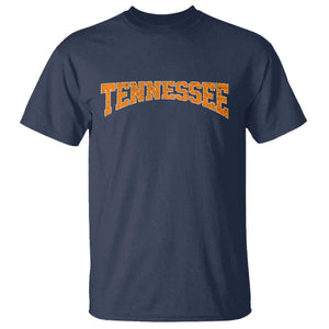 Tennessee Fan T Shirt Orange Bold Sport State Letters Game Day TS11 Navy Print Your Wear