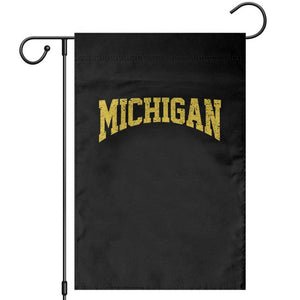 Michigan Fan Garden Flag Yellow Bold Sport State Letters Game Day TS11 Black Print Your Wear