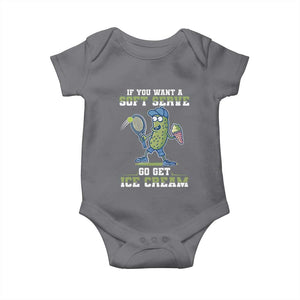 Funny Pickeball Baby Onesie If You Want A Soft Serve Go Get Ice Cream Paddle TS11 Charcoal Print Your Wear
