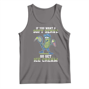 Funny Pickeball Tank Top If You Want A Soft Serve Go Get Ice Cream Paddle TS11 Deep Heather Print Your Wear