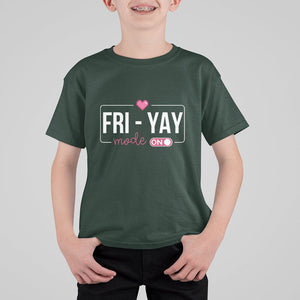 Friday Lovers T Shirt For Kid Funny Happy Fri Yay TS11 Dark Forest Green Print Your Wear