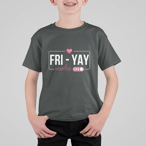 Friday Lovers T Shirt For Kid Funny Happy Fri Yay TS11 Dark Heather Print Your Wear