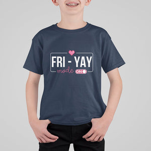 Friday Lovers T Shirt For Kid Funny Happy Fri Yay TS11 Navy Print Your Wear
