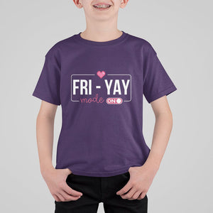 Friday Lovers T Shirt For Kid Funny Happy Fri Yay TS11 Purple Print Your Wear