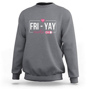 Friday Lovers Sweatshirt Funny Happy Fri Yay TS11 Charcoal Print Your Wear