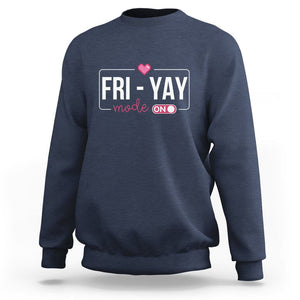 Friday Lovers Sweatshirt Funny Happy Fri Yay TS11 Navy Print Your Wear