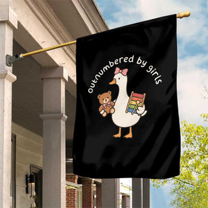 Outnumbered By Girls Garden Flag Funny Girl Dad Goose TS11 Print Your Wear