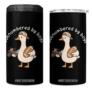 Outnumbered By Boys Funny Mom Goose 4 in 1 Can Cooler Tumbler TS11 One Size: 16 oz Black Print Your Wear