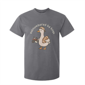 Outnumbered By Boys Funny Mom Goose T Shirt For Kid TS11 Charcoal Print Your Wear