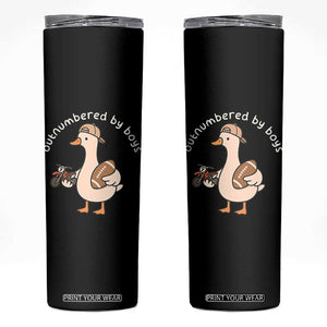 Outnumbered By Boys Funny Mom Goose Skinny Tumbler TS11 Black Print Your Wear