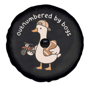 Outnumbered By Boys Funny Mom Goose Spare Tire Cover TS11 Print Your Wear