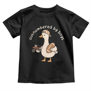 Outnumbered By Boys Funny Mom Goose Toddler T Shirt TS11 Black Print Your Wear