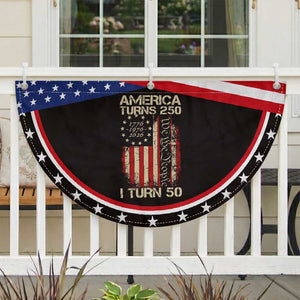 America Turns 250 I Turn 50 Patriotic Fan Flag 50th Birthday 250th Anniversary USA Vintage 1976 Bday