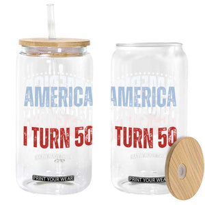 America Turns 250 I Turn 50 Glass Can 50th Birthday 250th Anniversary USA Vintage 1976 TS11 Print Your Wear