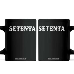 Spanish Mexican 70th Birthday Coffee Mug Setenta 40 Years Old Bday TS11 Black Print Your Wear