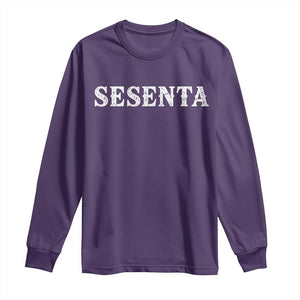 Spanish Mexican 60th Birthday Long Sleeve Shirt Sesenta 60 Years Old Bday TS11 Purple Print Your Wear