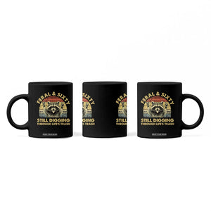 60th Birthday Raccoon Coffee Mug Feral And Sixty Still Digging Through Life's Trash Est 1966 TS11 Print Your Wear