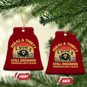 30th Birthday Raccoon Ceramic Ornament Feral And Thirty Still Digging Through Life's Trash Est 1996 TS11 Print Your Wear