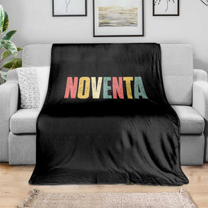 90th Birthday Noventa Throw Blanket Spanish Mexican 90 Years Old Bday TS11 Print Your Wear