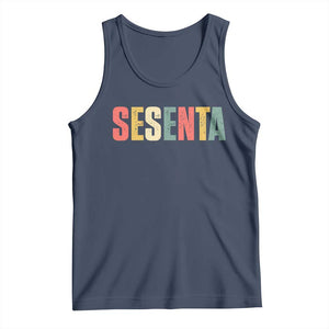 60th Birthday Sesenta Tank Top Spanish Mexican 60 Years Old Bday TS11 Navy Print Your Wear