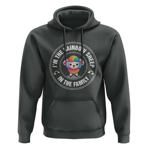 LGBTQ Pride Hoodie I'm The Rainbow Sheep In The Family Proud Gay TS11 Dark Heather Print Your Wear