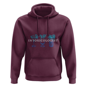 Funny Bartender Hoodie Intoxicologist Bartending Bar Pub Owner TS11 Maroon Print Your Wear
