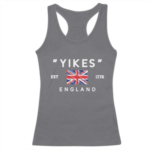 Funny Yikes England 1776 Racerback Tank Top 4th Of July USA Union Jack Flag TS11 Charcoal Print Your Wear