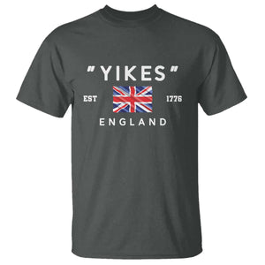 Funny Yikes England 1776 T Shirt 4th Of July USA Union Jack Flag TS11 Dark Heather Print Your Wear