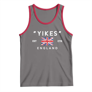 Funny Yikes England 1776 Tank Top 4th Of July USA Union Jack Flag TS11 Deep Heather Red Print Your Wear
