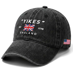 Funny Yikes England 1776 Washed Cotton Baseball Cap 4th Of July USA Union Jack Flag TS11 Print Your Wear