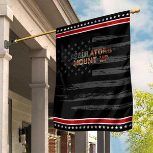 Funny Regulators Mount Up 4th Of July USA Independence Day Garden Flag TS11 Distressed Black Red Print Your Wear