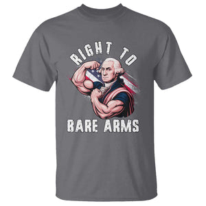 Funny Right To Bare Arms T Shirt 4th Of July Gym George Washington TS11 Charcoal Print Your Wear