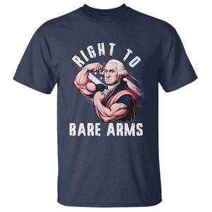 Funny Right To Bare Arms T Shirt 4th Of July Gym George Washington TS11 Navy Print Your Wear