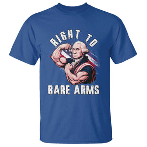 Funny Right To Bare Arms T Shirt 4th Of July Gym George Washington TS11 Royal Blue Print Your Wear