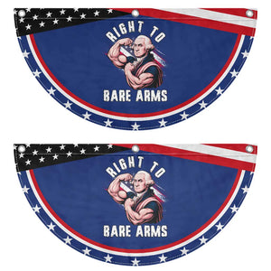Funny Right To Bare Arms Patriotic Fan Flag 4th Of July Gym George Washington