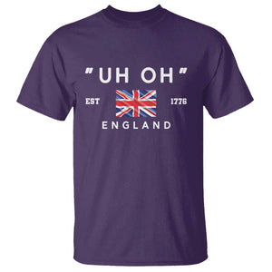Funny Uh Oh England 1776 T Shirt 4th Of July USA Union Jack Flag TS11 Purple Print Your Wear