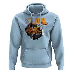 School Bus Hoodie Yellow Cool Bus Back To School TS11 Light Blue Print Your Wear