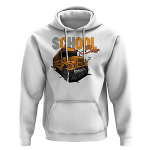 School Bus Hoodie Yellow Cool Bus Back To School TS11 White Print Your Wear